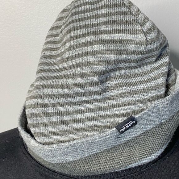 Carbon Elements Reversible large and small striped grey beanie hat one size - Picture 4 of 5